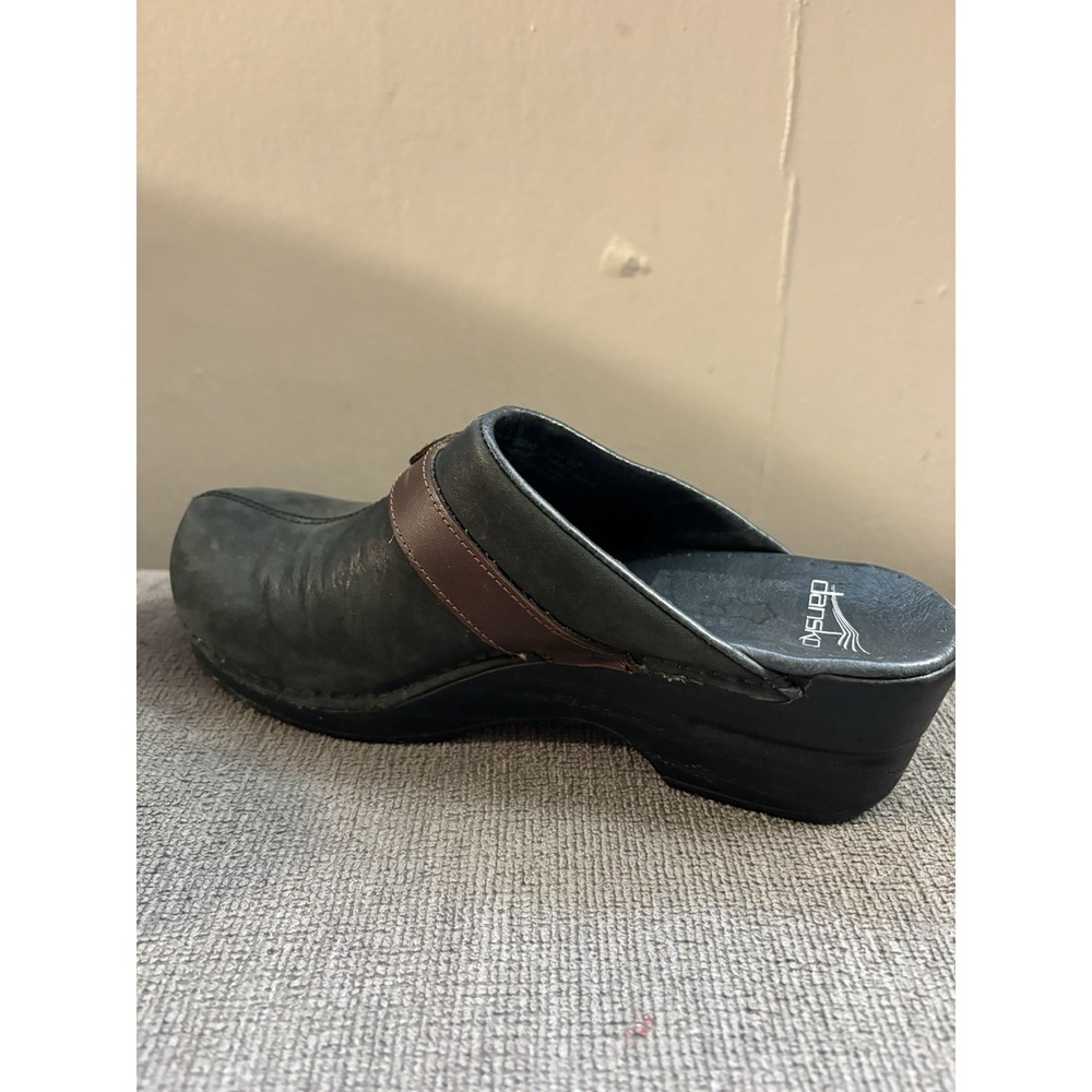 DANSKO Shandi Leather Slip On Tassel Mule Clogs Womens Sz 37 Black - Picture 6 of 7